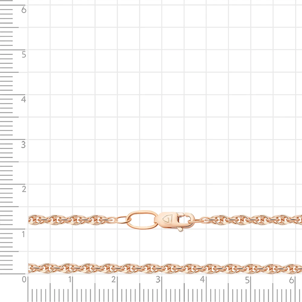 Цепь корда из красного золота 375 пробы 3