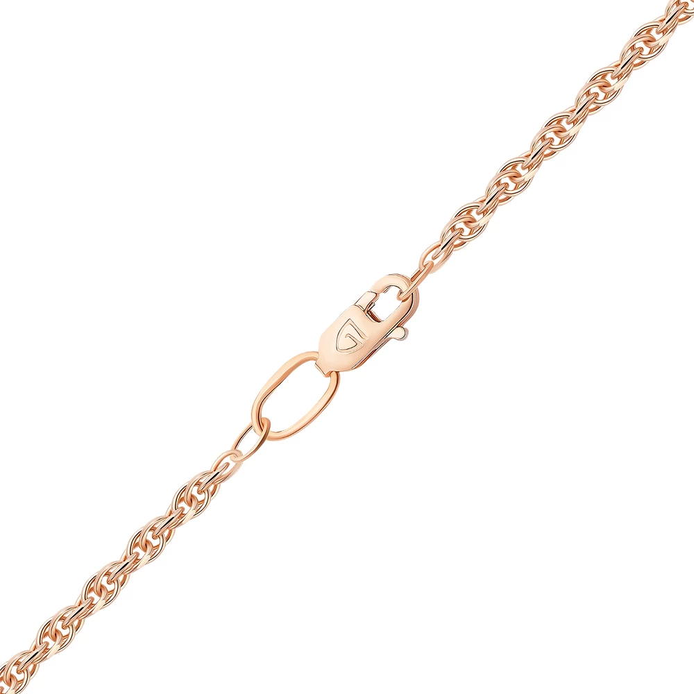 Цепь корда из красного золота 375 пробы 2