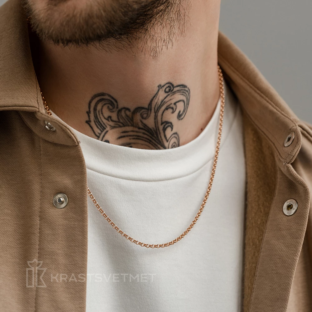 Цепь ролло из красного золота 585 пробы 3