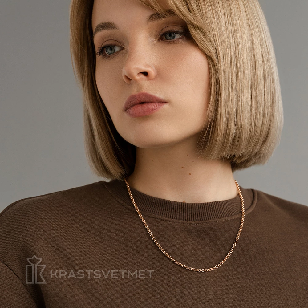 Цепь ролло из красного золота 585 пробы 1