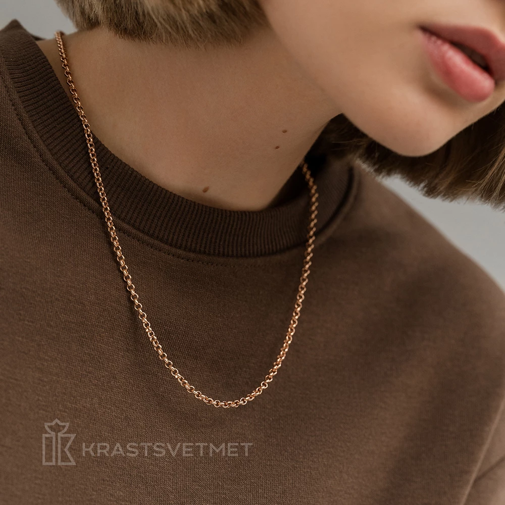 Цепь ролло из красного золота 585 пробы 2