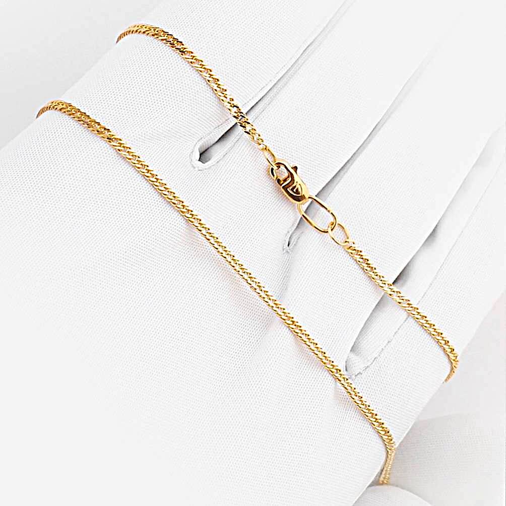 Цепь панцирь двойной из красного золота 585 пробы 1