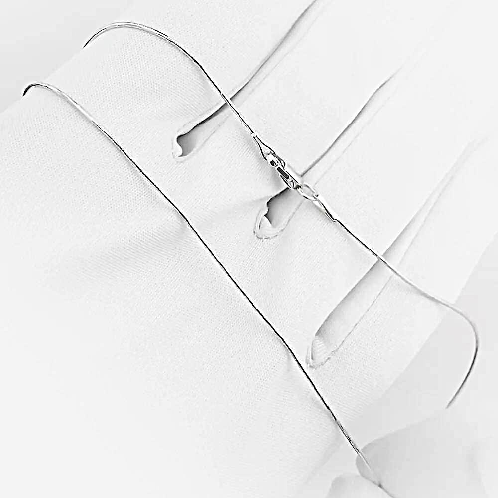 Цепь тондо из белого золота 585 пробы 1