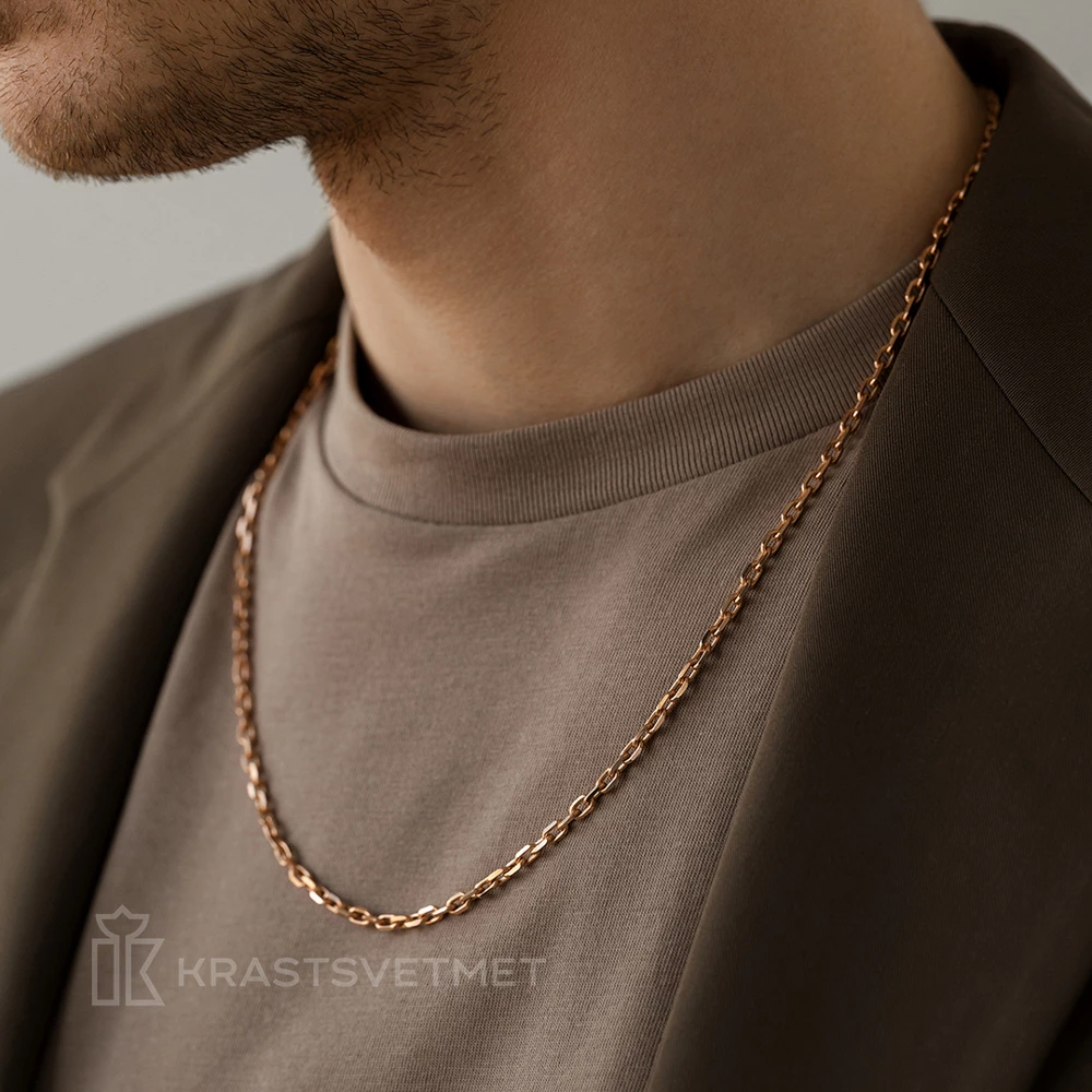 Цепь якорь из красного золота 585 пробы 2