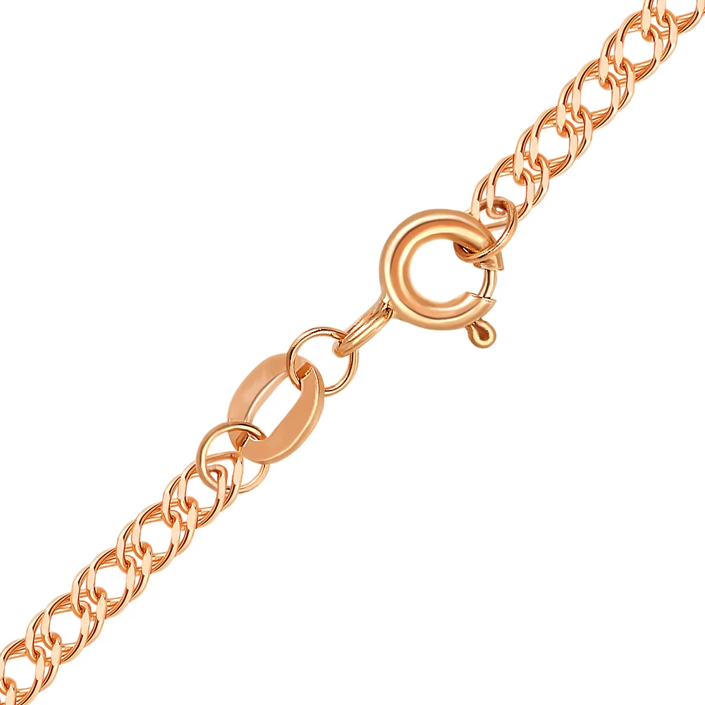 Цепь ромб двойной из желтого золота 585 пробы 2