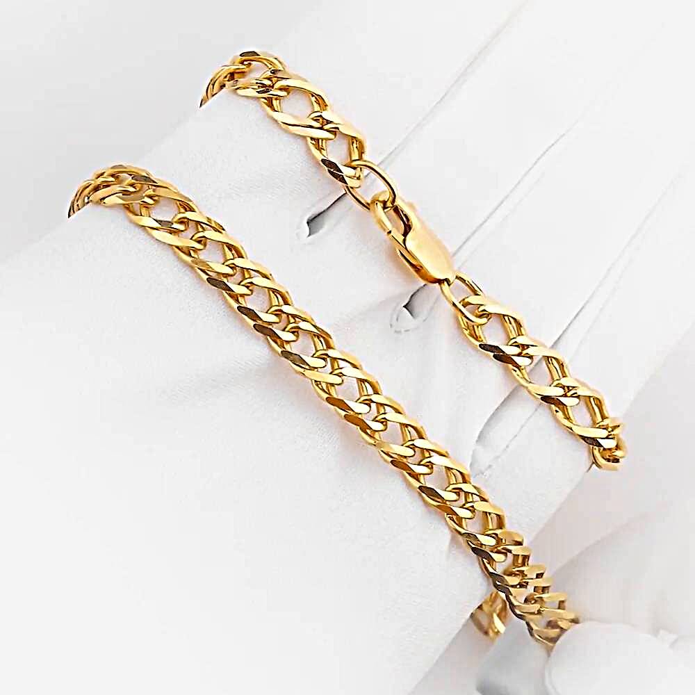 Цепь ромб двойной из красного золота 585 пробы 1