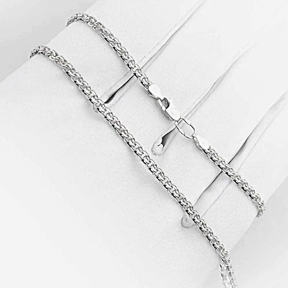 Цепь бисмарк из белого золота 585 пробы 1