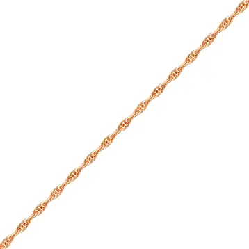 Цепь корда из красного золота 585 пробы