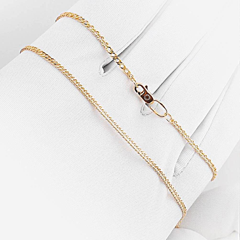 Цепь ромб двойной из красного золота 585 пробы 1