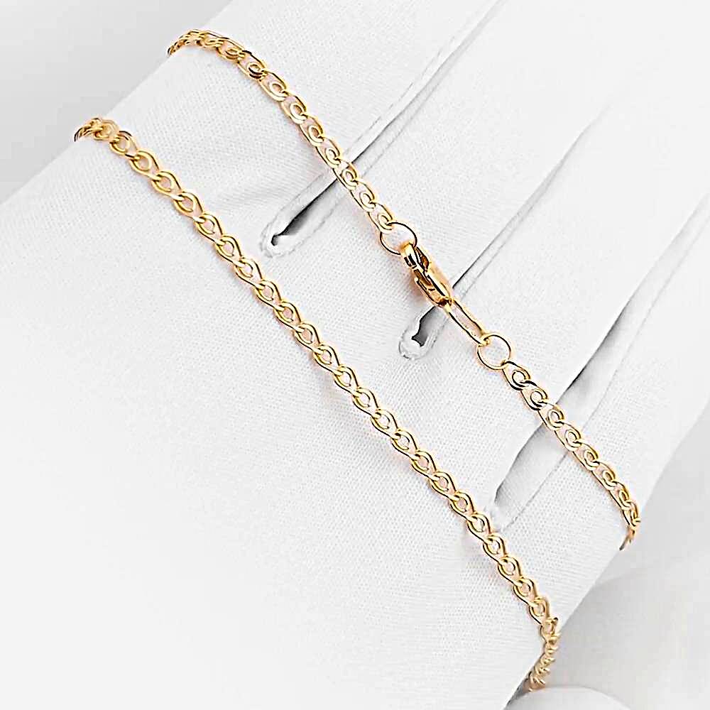 Цепь лав из красного золота 585 пробы 1