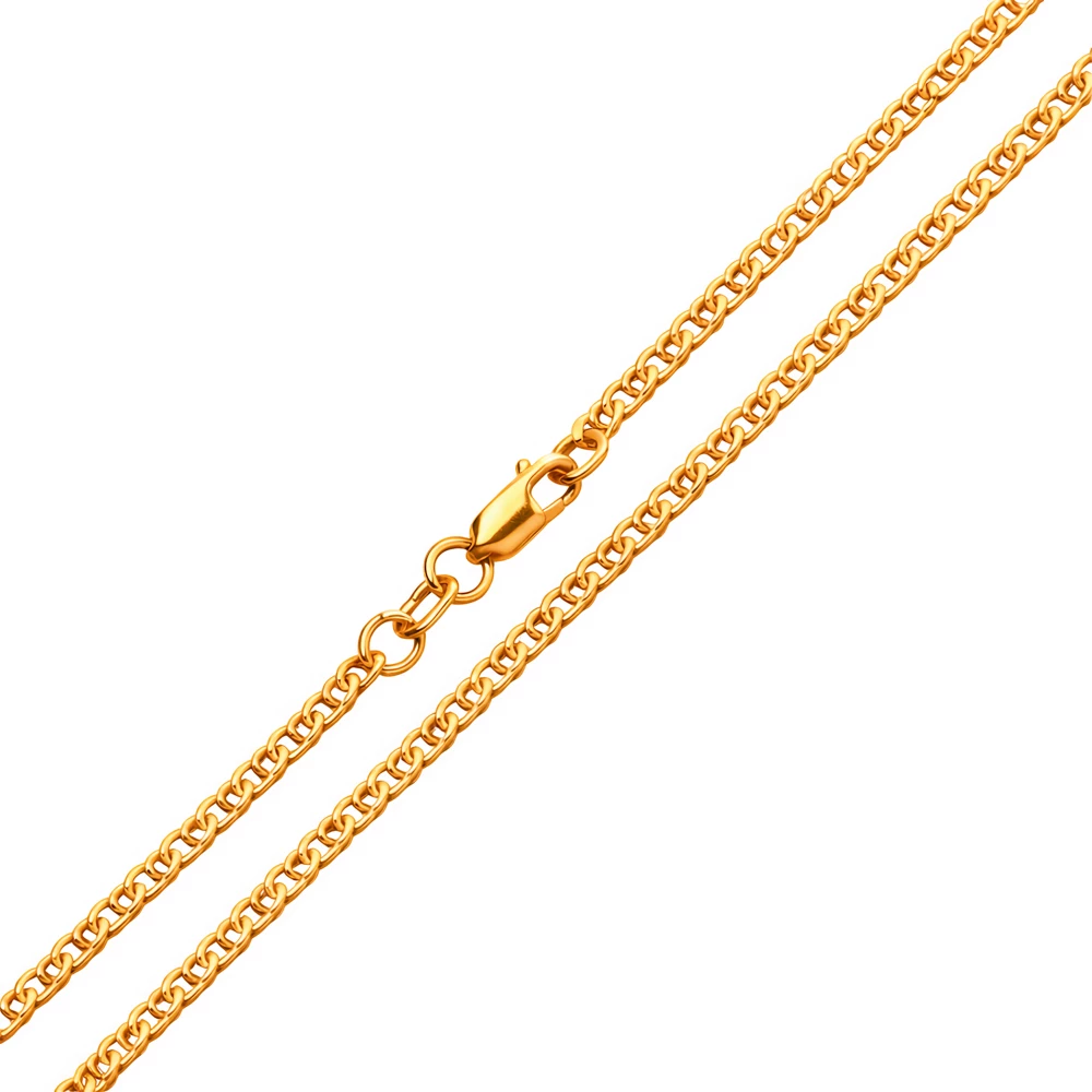 Цепь птичий глаз из красного золота 585 пробы