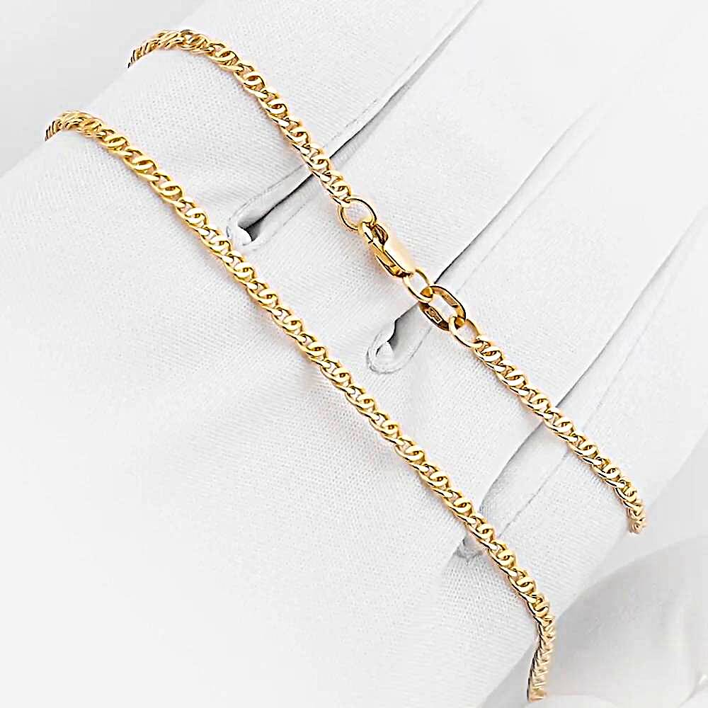 Цепь птичий глаз из красного золота 585 пробы