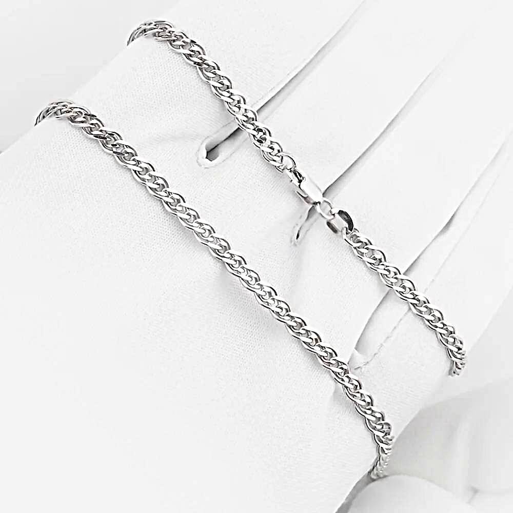 Цепь нонна из белого золота 585 пробы 1