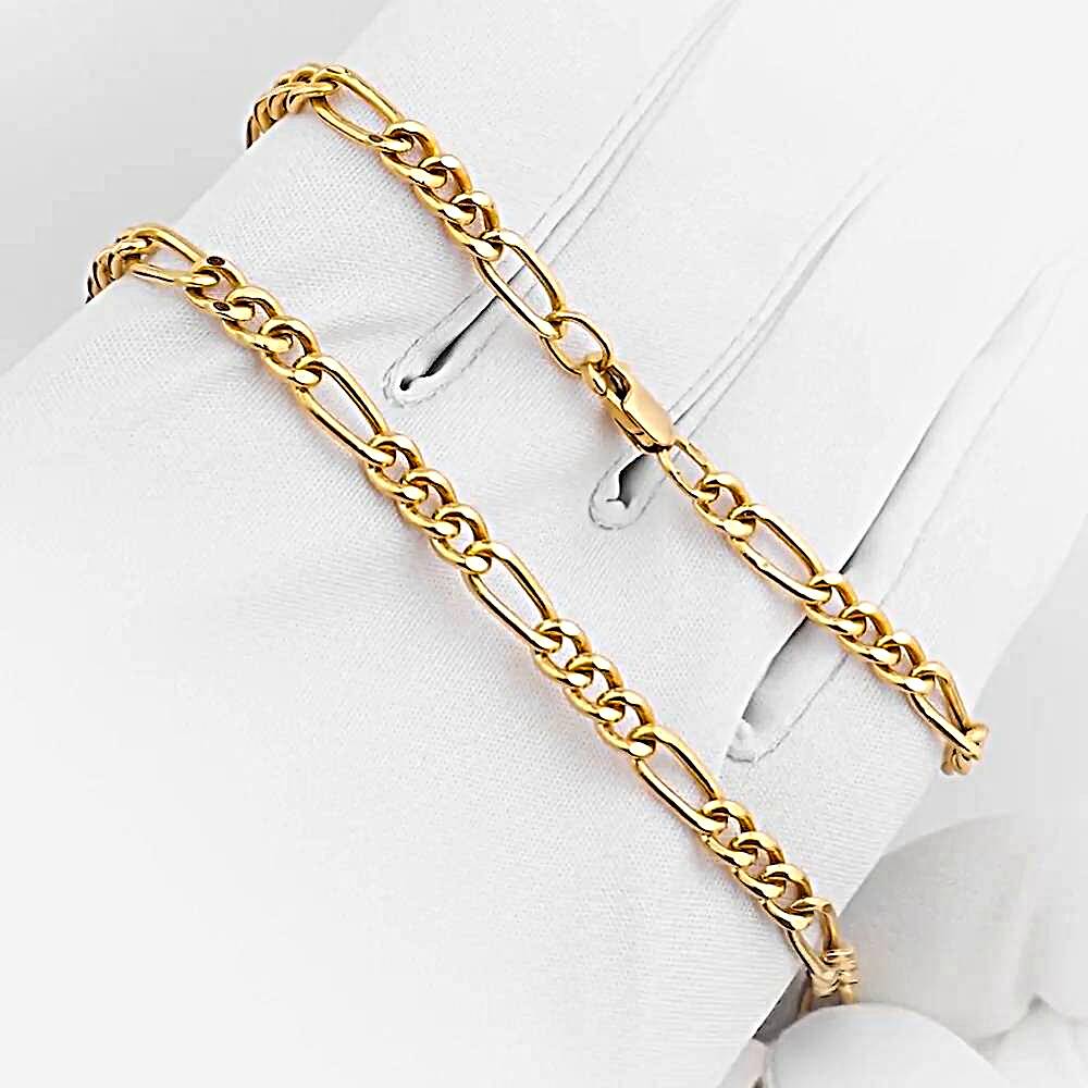 Золотая цепь, плетение фигаро 1