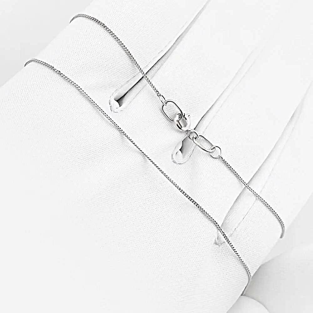 Цепь панцирь из белого золота 585 пробы 1