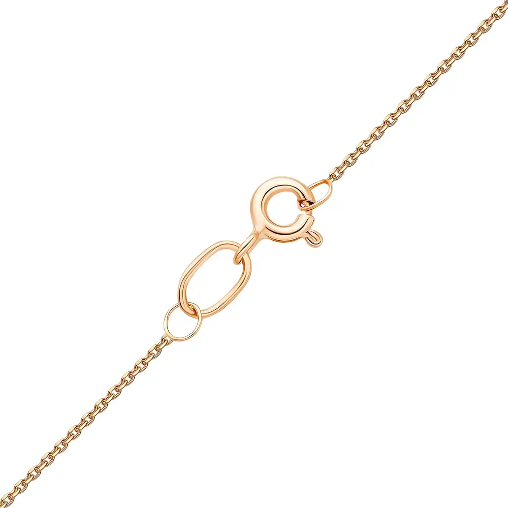 Цепь якорь из красного золота 375 пробы