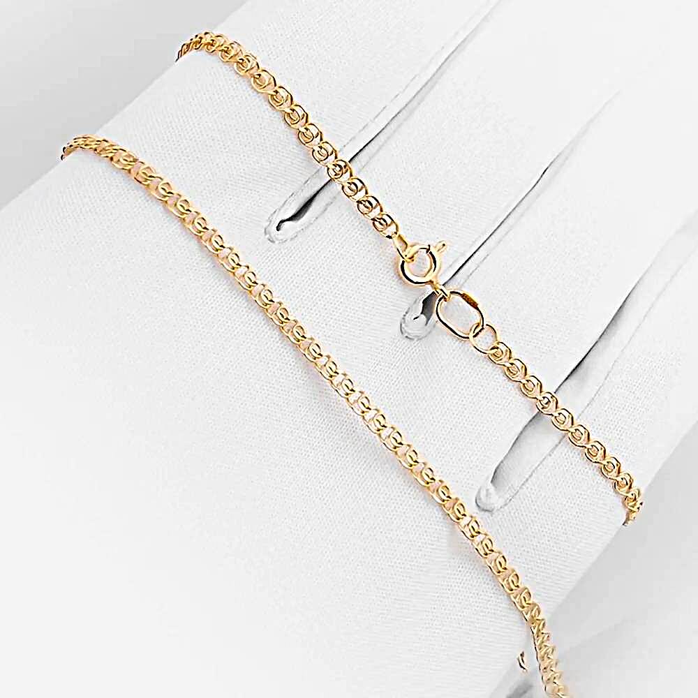 Цепь лав из красного золота 585 пробы 1