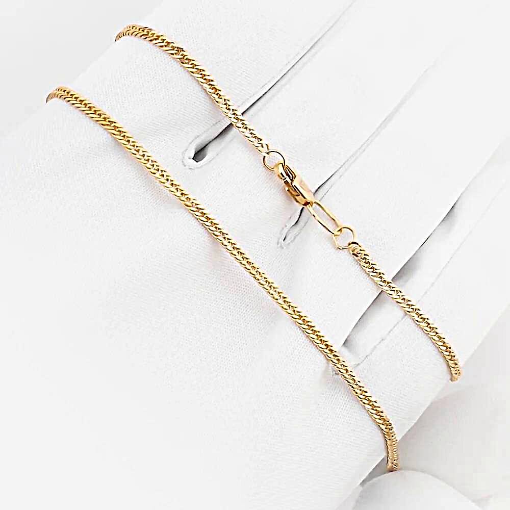 Цепь панцирь двойной из красного золота 375 пробы 1