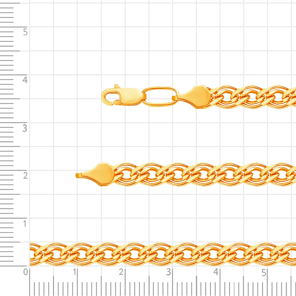 Цепь нонна из красного золота 585 пробы 2