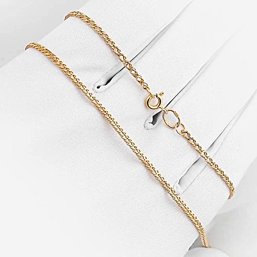 Цепь ромб двойной из красного золота 585 пробы 1