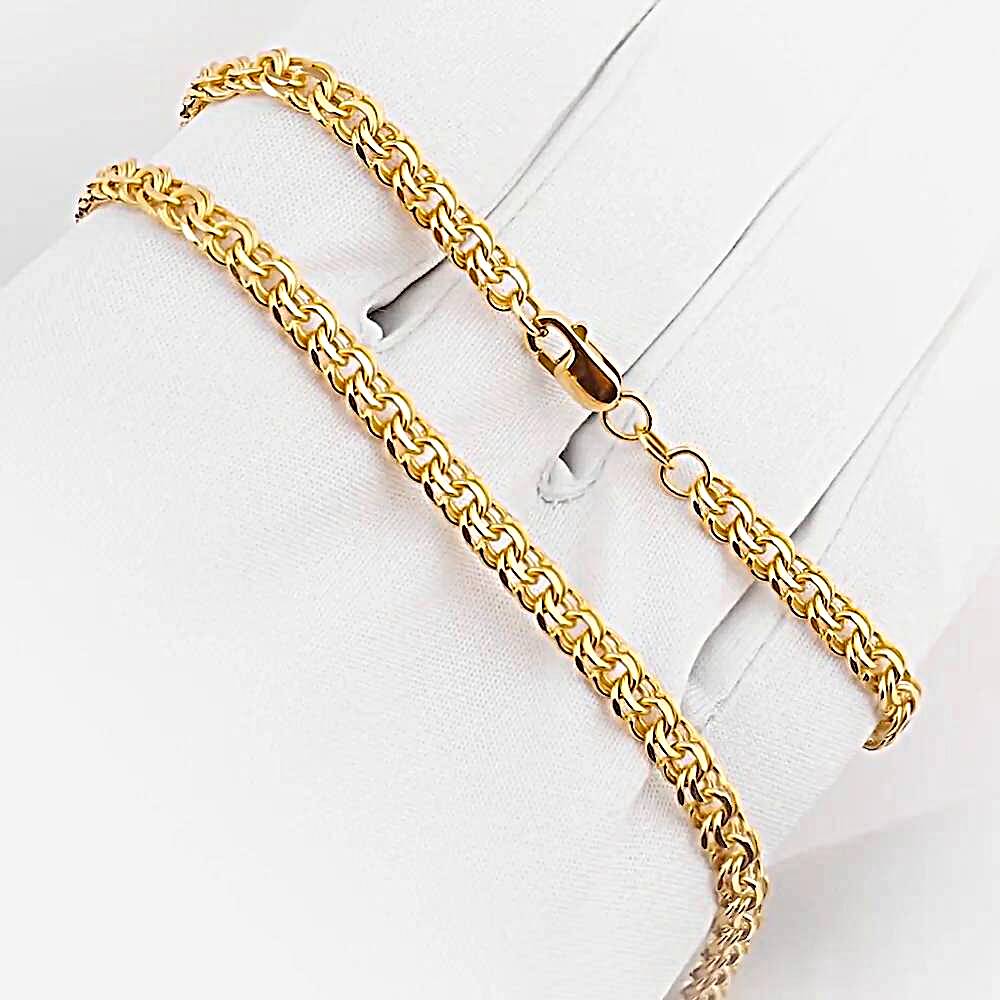 Цепь бисмарк из красного золота 585 пробы 1