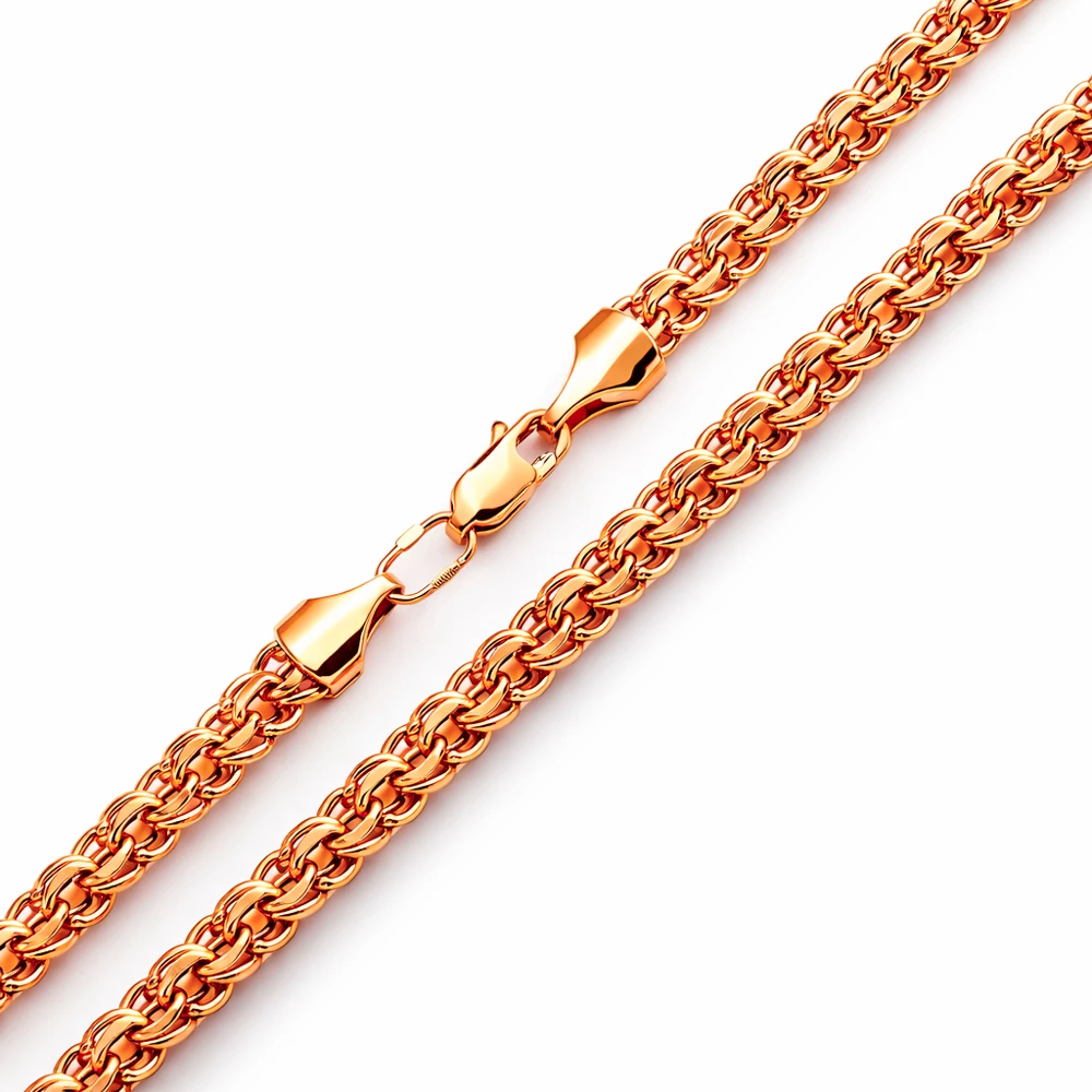 Цепь бисмарк из красного золота 585 пробы