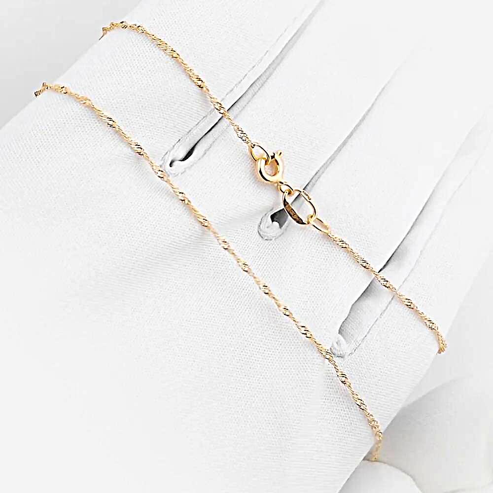 Цепь сингапур из красного золота 585 пробы 1