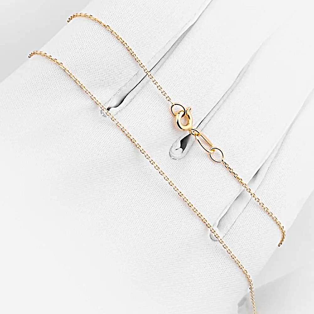 Цепь якорь удлиненное звено из красного золота 585 пробы