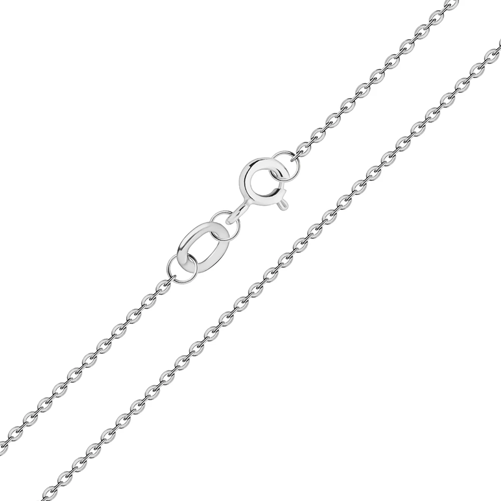 Цепь якорь плоский из белого золота 585 пробы 3