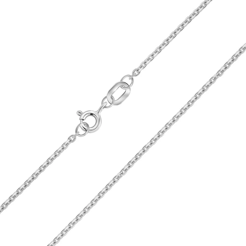 Цепь якорь из белого золота 585 пробы