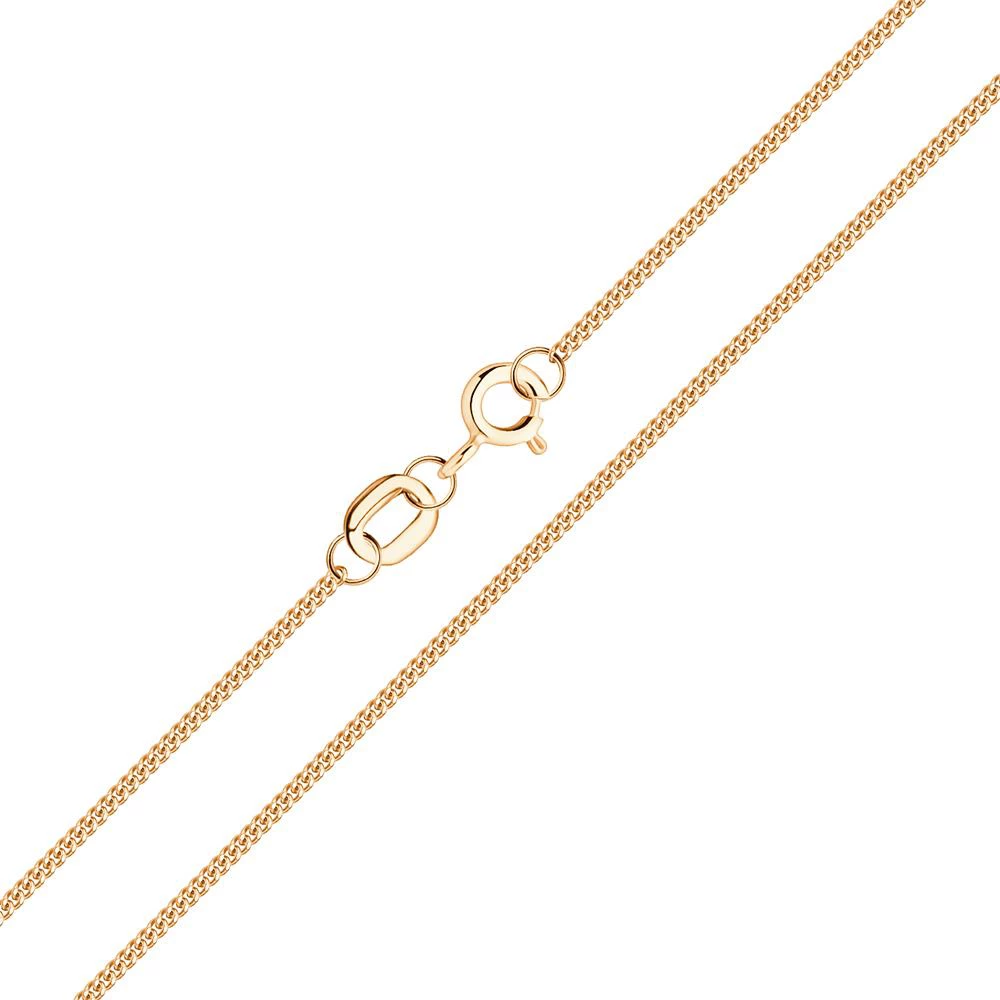 Цепь панцирь из желтого золота 585 пробы