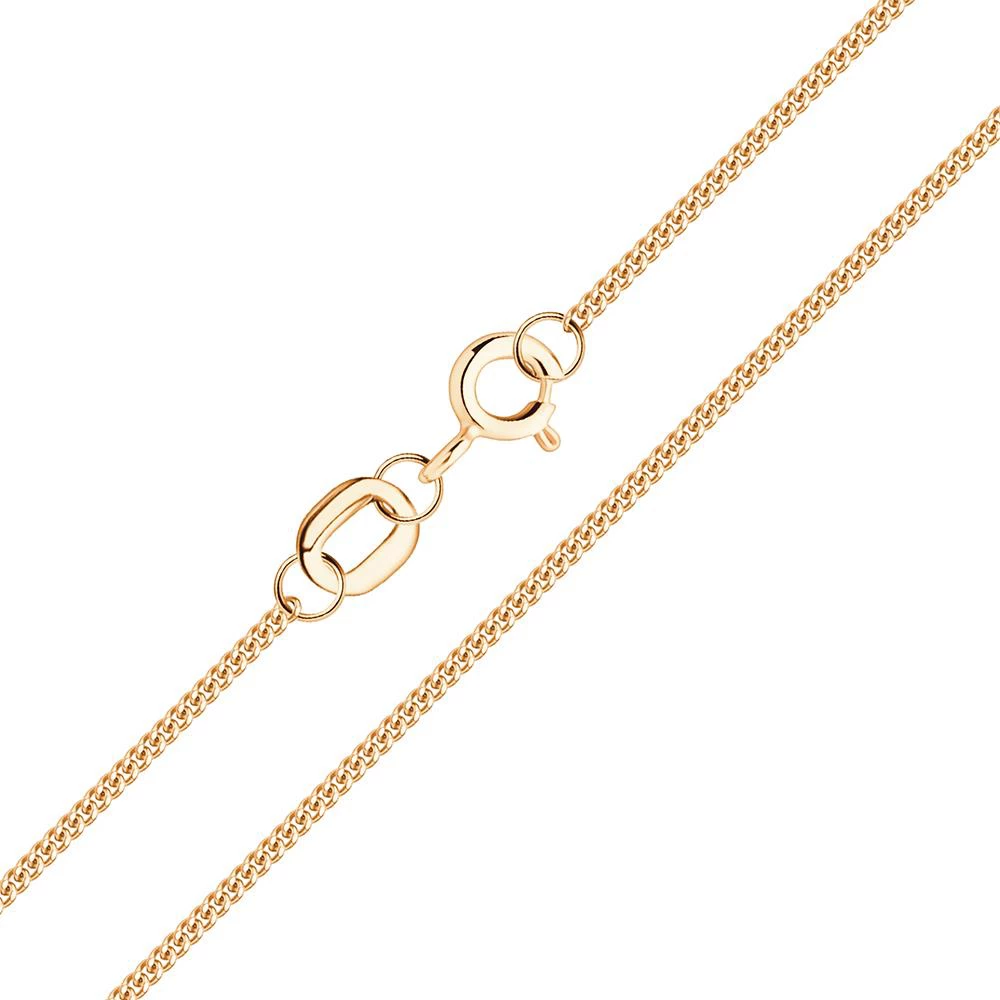 Цепь панцирь из желтого золота 585 пробы