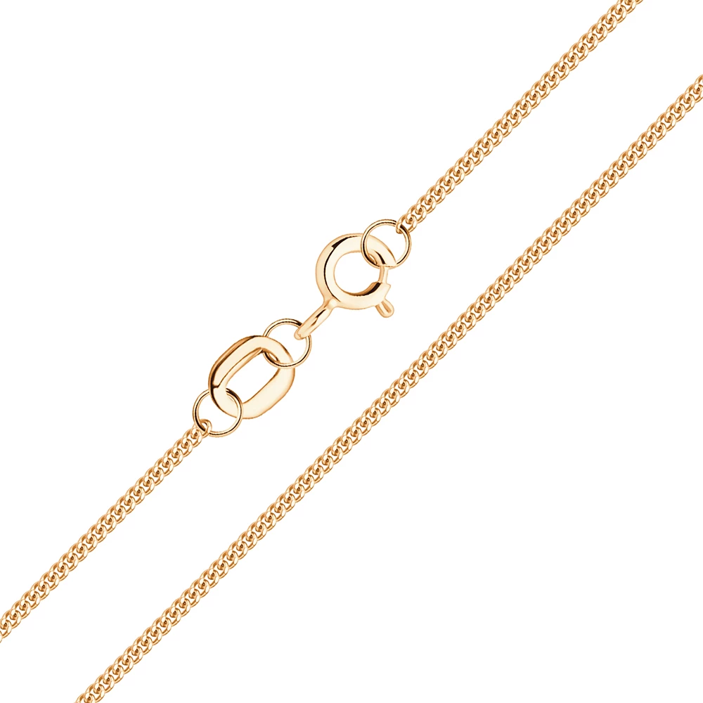 Цепь панцирь из желтого золота 585 пробы