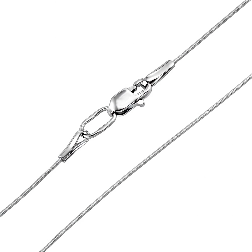 Цепь тондо из белого золота 585 пробы