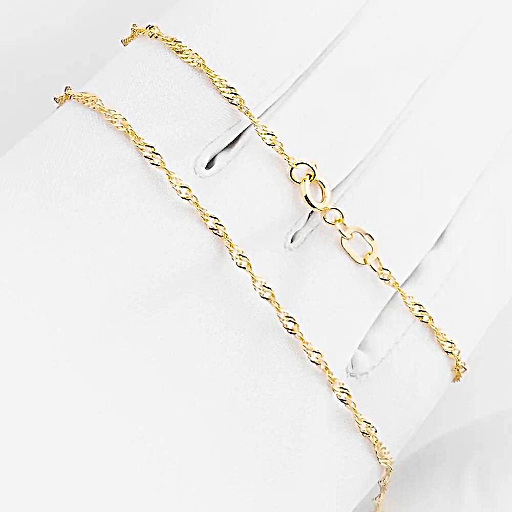 Цепь сингапур из красного золота 375 пробы