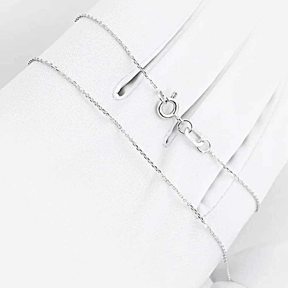 Цепь якорь из белого золота 585 пробы