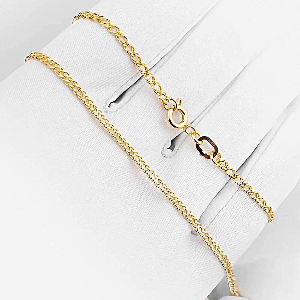 Цепь ромб двойной из красного золота 375 пробы