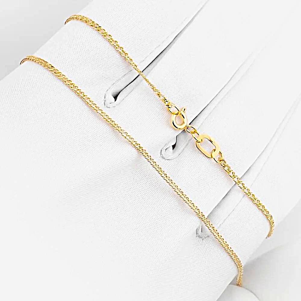 Цепь ромб двойной из красного золота 375 пробы