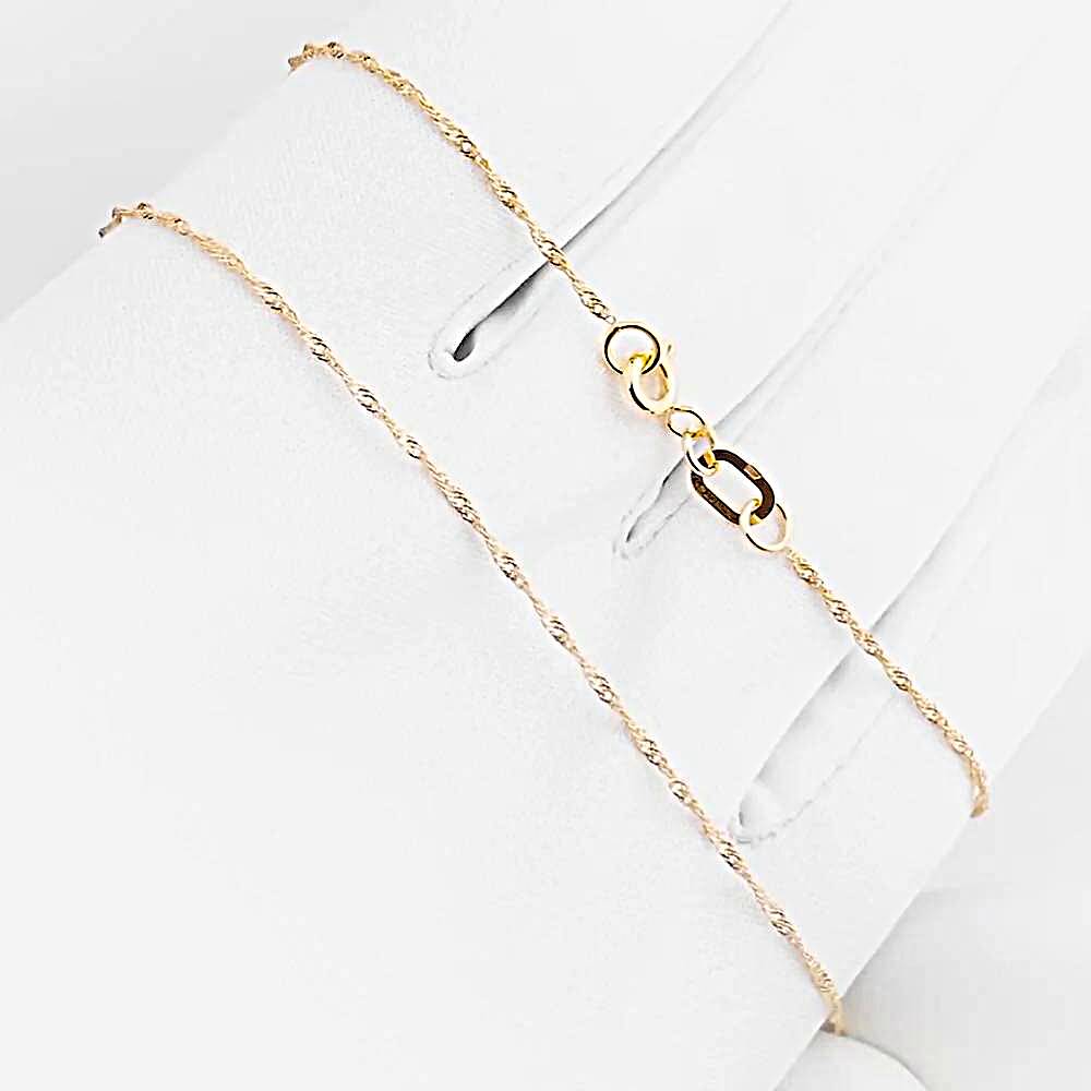 Цепь сингапур из красного золота 375 пробы