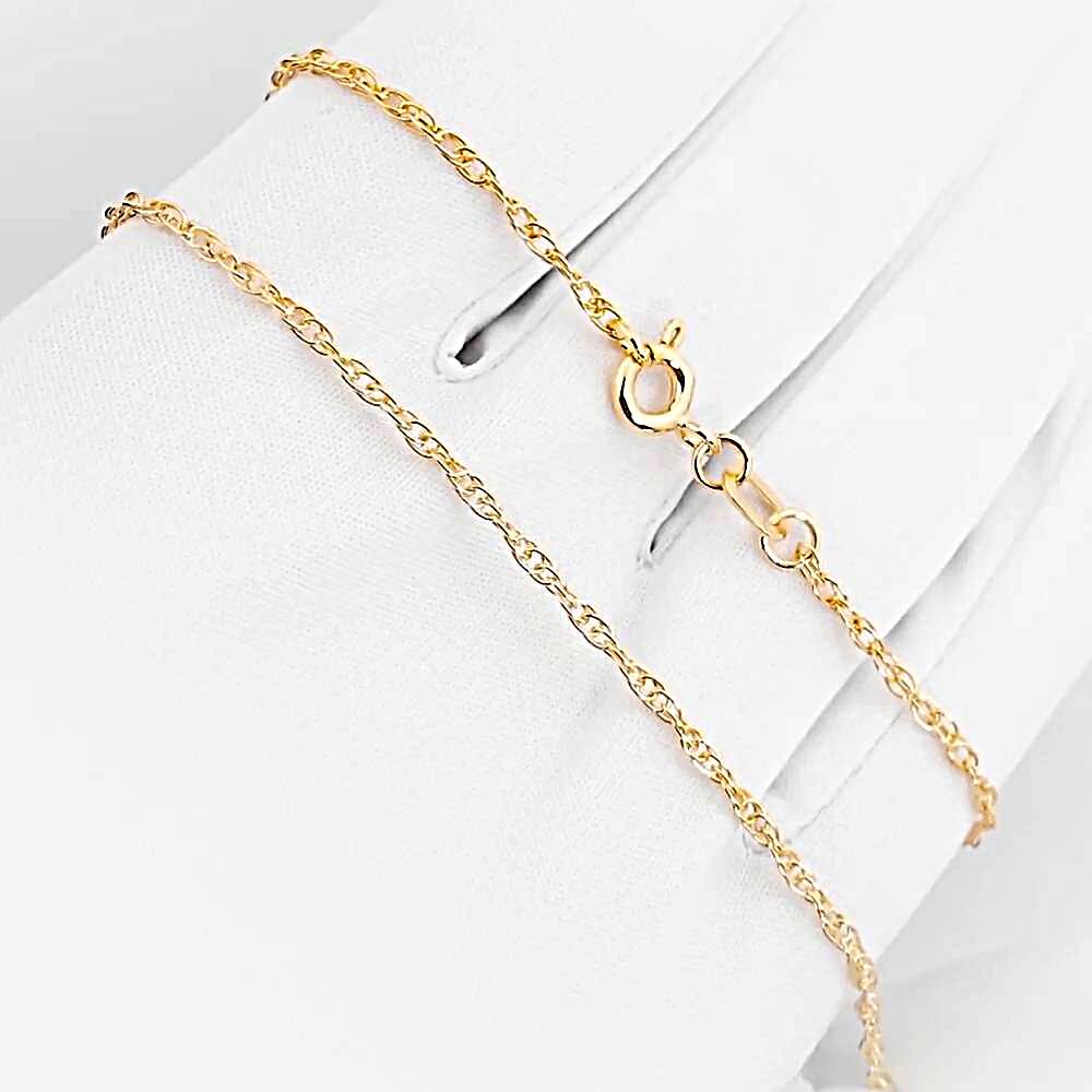 Цепь корда из красного золота 375 пробы