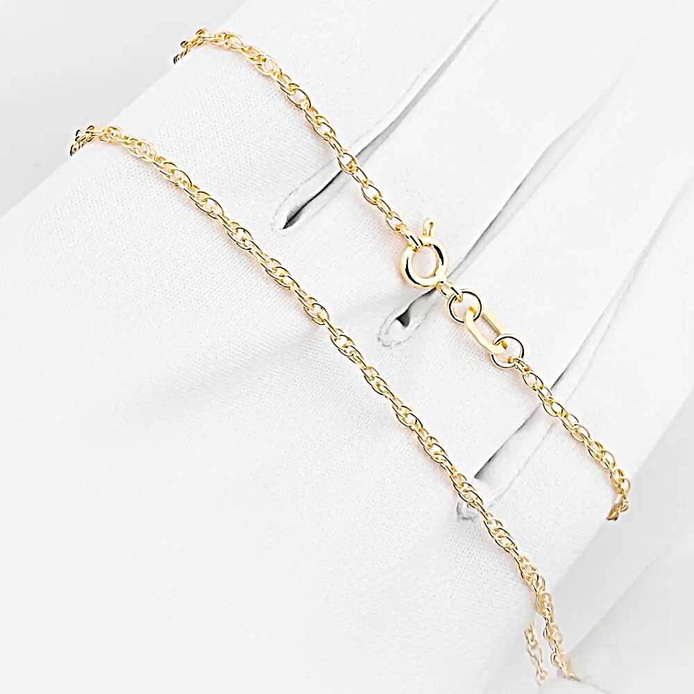 Цепь корда из красного золота 585 пробы