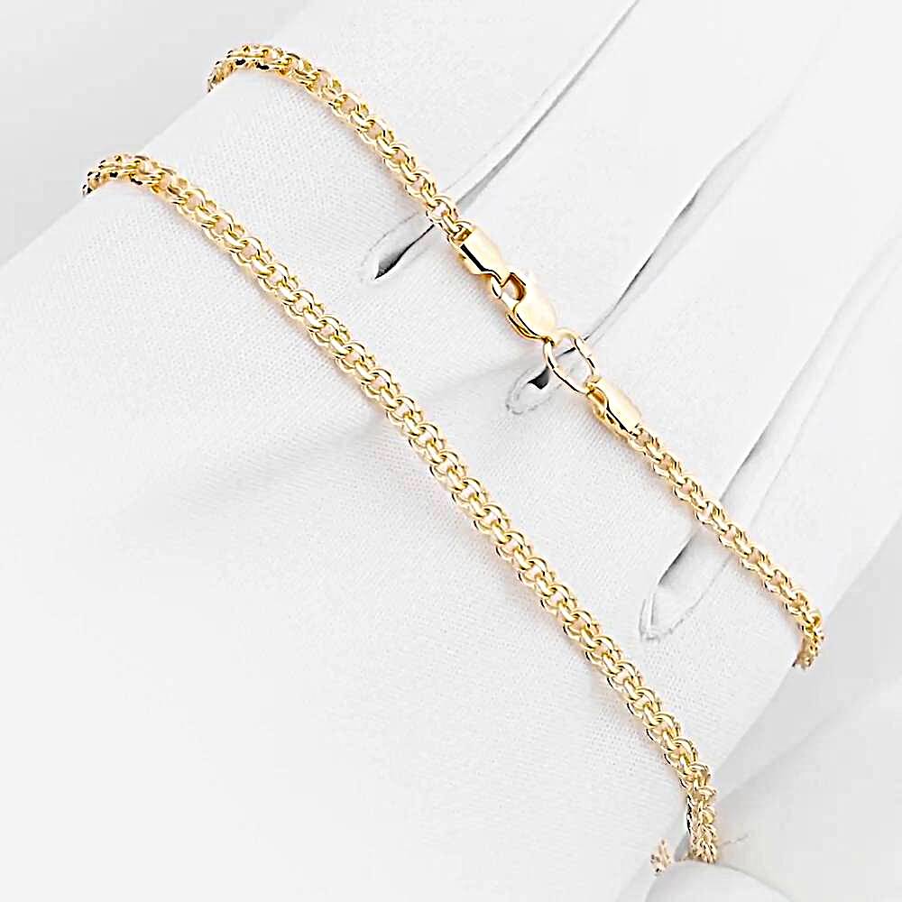 Цепь бисмарк из красного золота 585 пробы