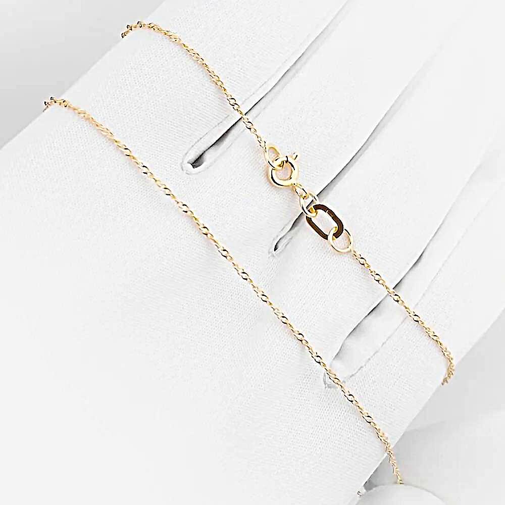 Цепь панцирь крученый из красного золота 585 пробы