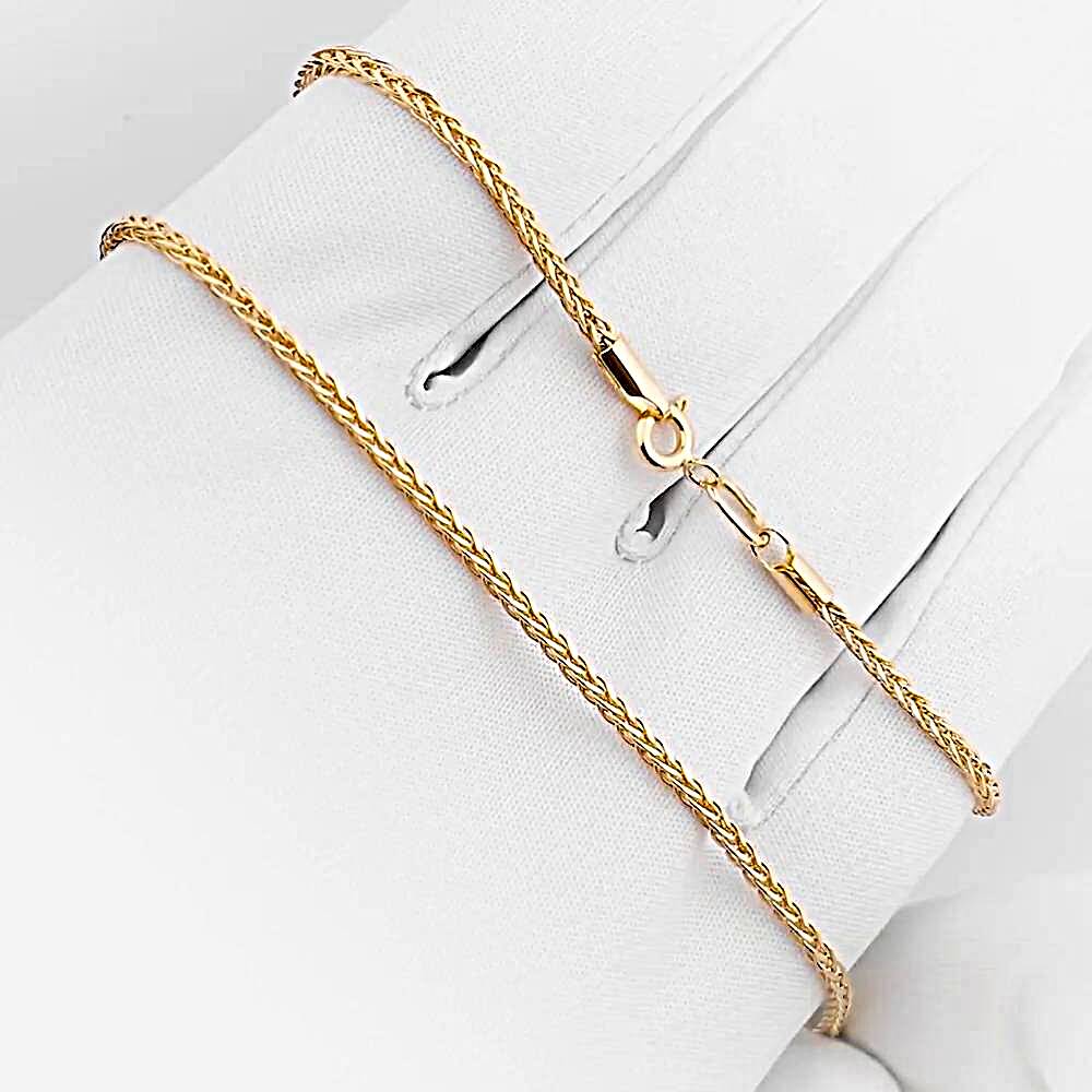 Цепь колос из красного золота 585 пробы