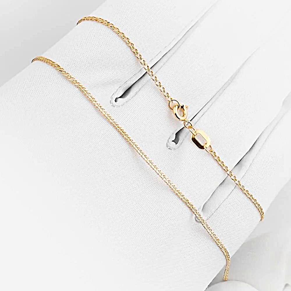 Цепь ромб двойной из красного золота 585 пробы