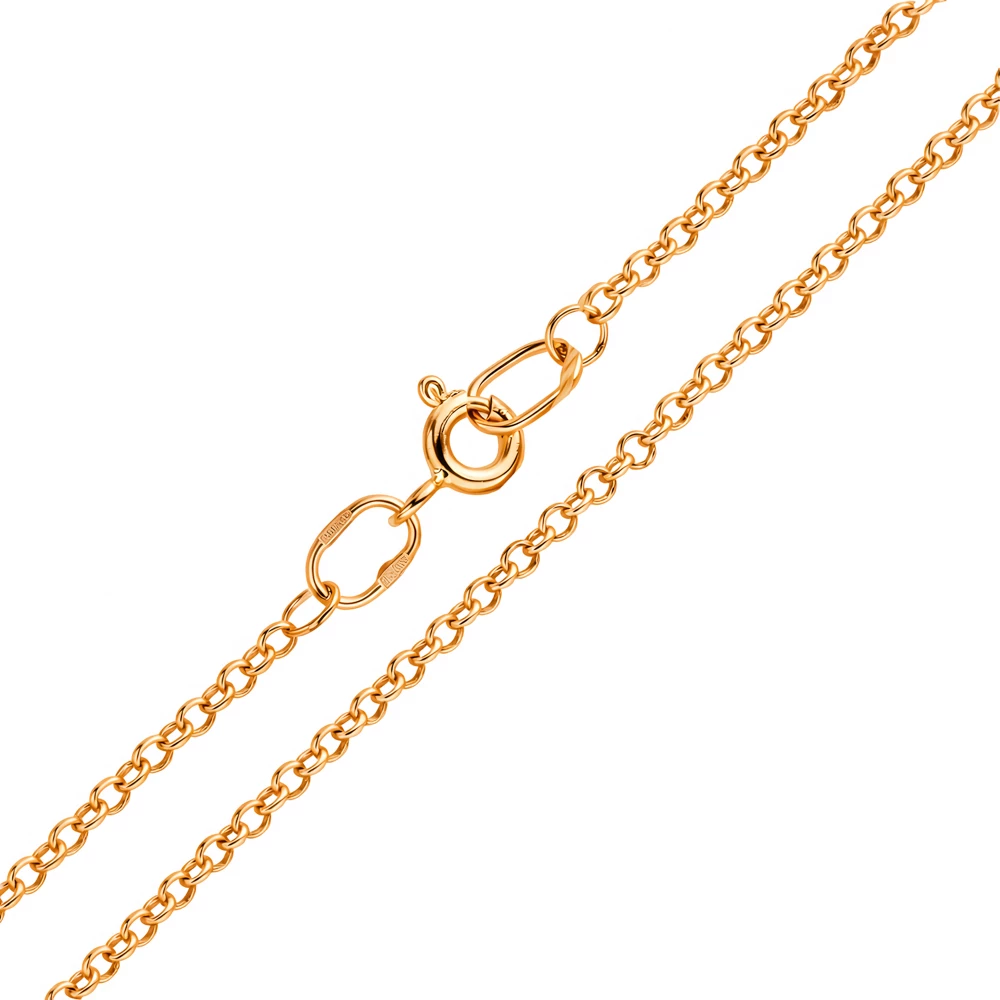 Цепь ролло из красного золота 585 пробы