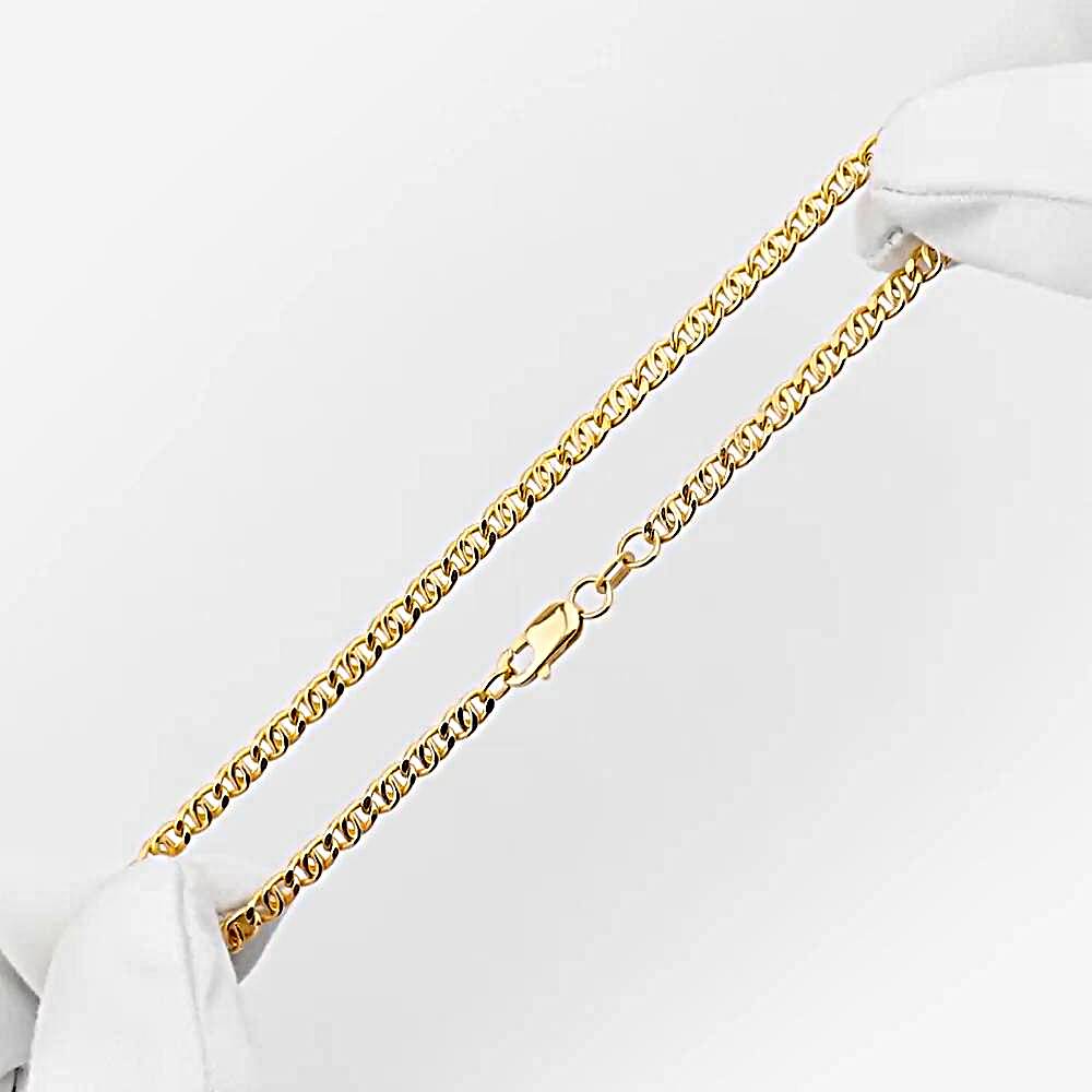 Золотой браслет, плетение птичий глаз 1