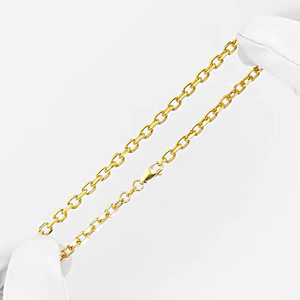 Золотой браслет, плетение якорь 1