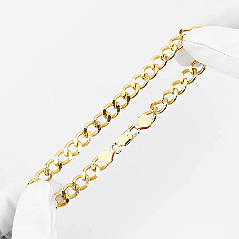 Золотой браслет, плетение панцирь 1