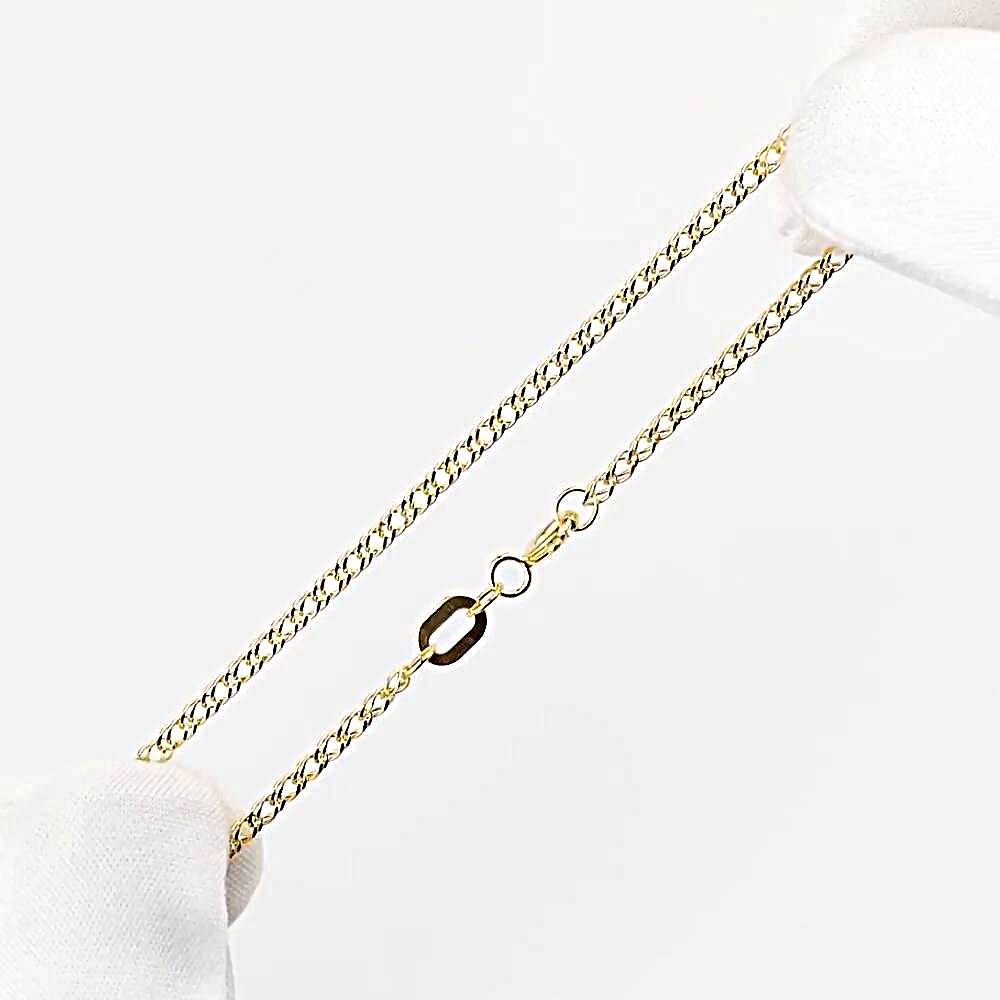 Браслет ромб двойной из желтого золота 585 пробы 1